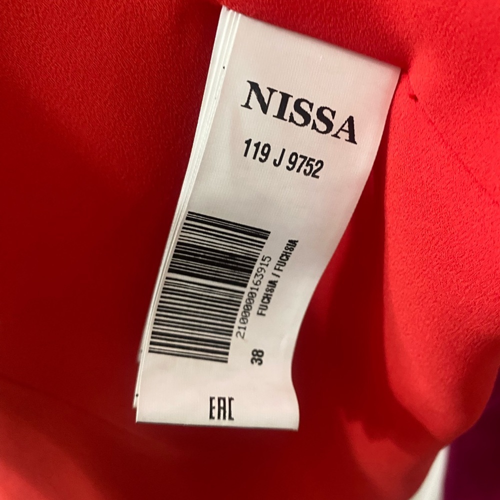 NISSA Vibrant Pink and Red Women's Jacket With Fringes - Picture 6 of 16